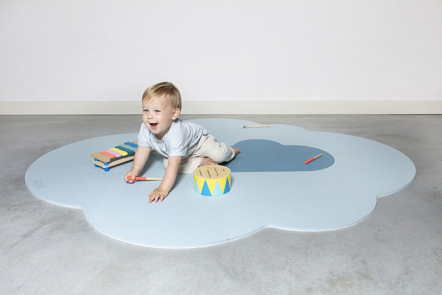 Quut Playmat Cloud Large - Dusty Blue