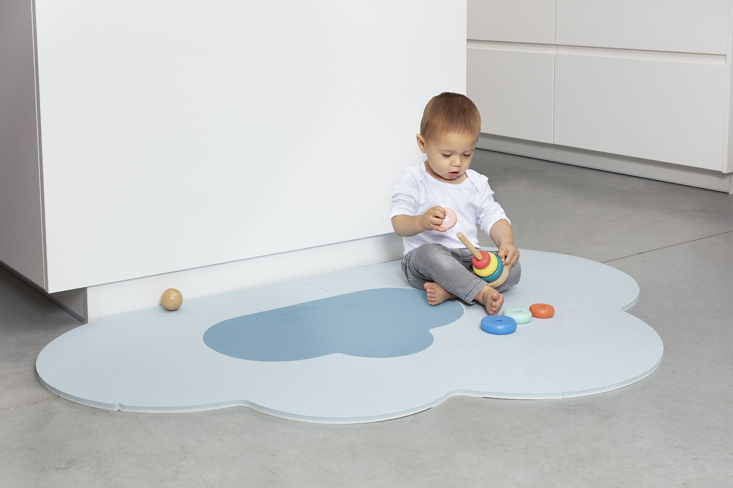 Quut Playmat Cloud Small - Dusty Blue