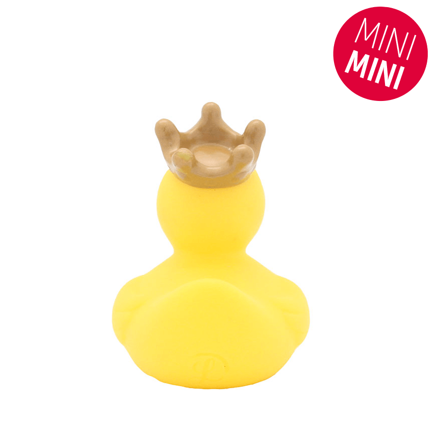 Lilalu Bath Toy Mini Rubber Duck With Crown - Yellow