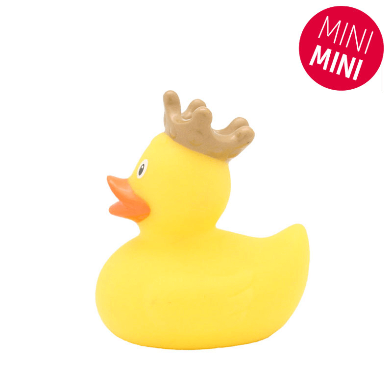 Lilalu Bath Toy Mini Rubber Duck With Crown - Yellow