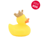 Lilalu Bath Toy Mini Rubber Duck With Crown - Yellow