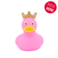 Lilalu Bath Toy Mini Rubber Duck With Crown - Pink