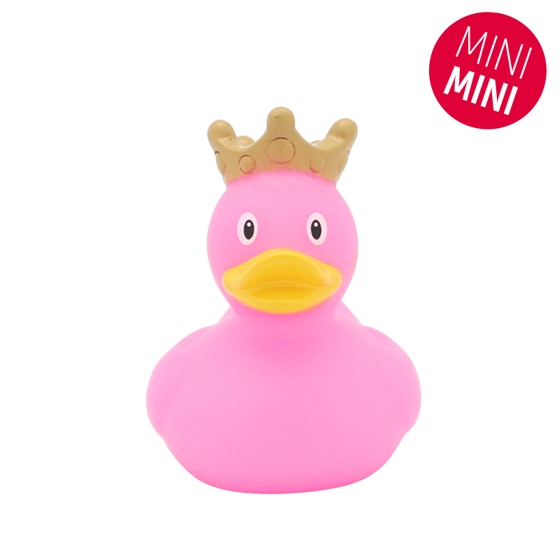 Lilalu Bath Toy Mini Rubber Duck With Crown - Pink