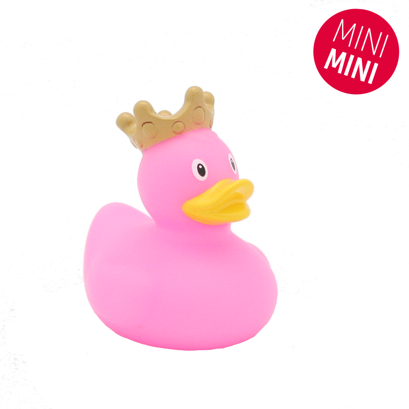 Lilalu Bath Toy Mini Rubber Duck With Crown - Pink