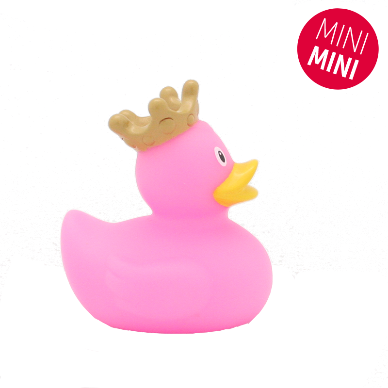 Lilalu Bath Toy Mini Rubber Duck With Crown - Pink