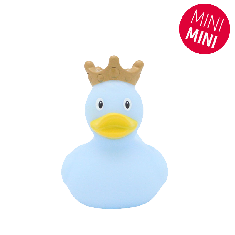 Lilalu Bath Toy Mini Rubber Duck With Crown - Blue