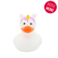 Lilalu Bath Toy Mini Unicorn Duck - White