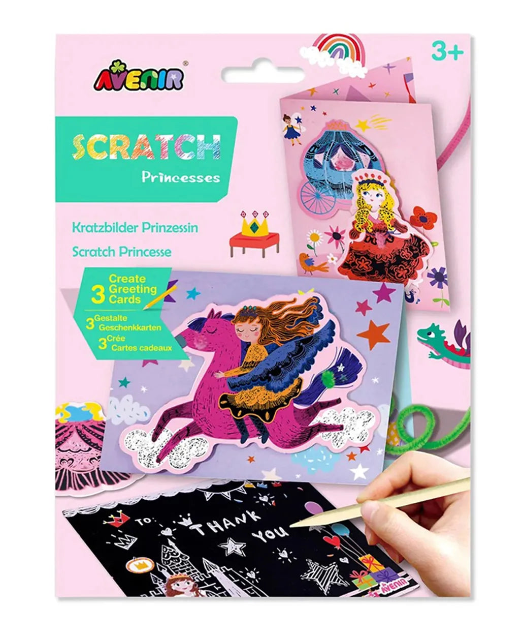 Avenir Scratch Greeting Cards Set - Princesses - Laadlee