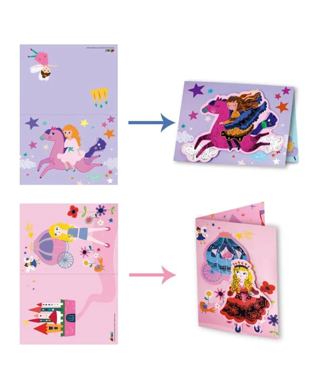 Avenir Scratch Greeting Cards Set - Princesses - Laadlee