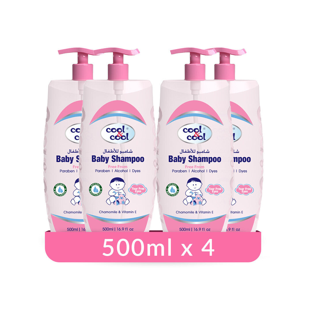 Cool & Cool Baby Shampoo - 500ml - Pack of 4