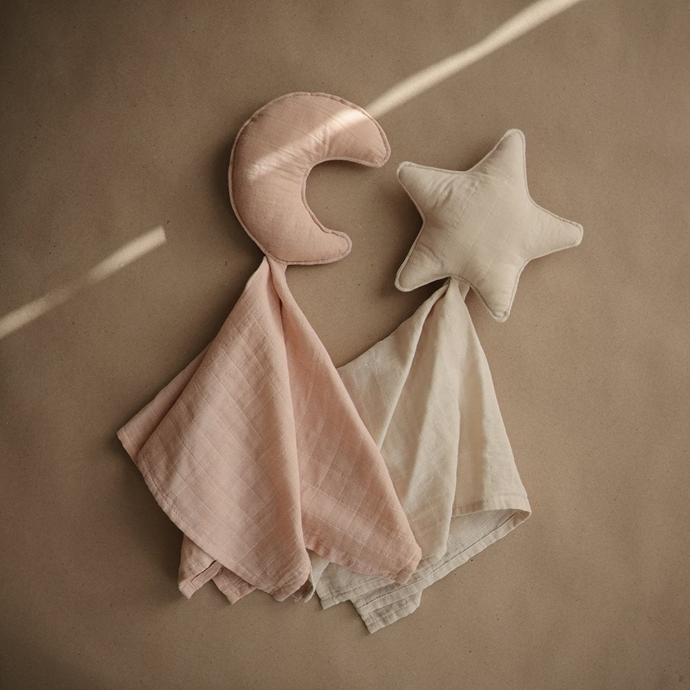 Mushie Lovey Blanket Moon Blush - Laadlee