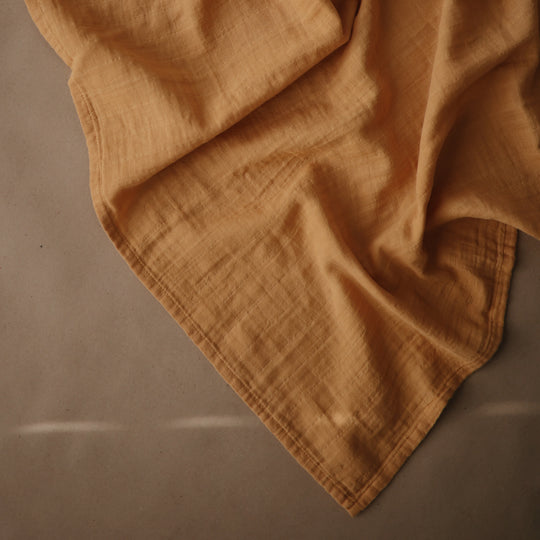 Mushie Muslin Cloth 3-pack - Fall Yellow - Laadlee