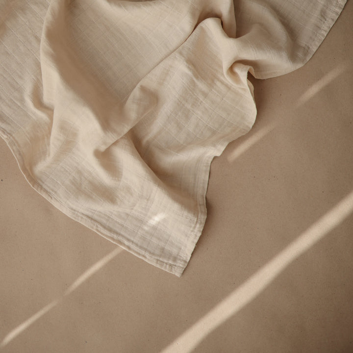 Mushie Muslin Cloth 3-pack - Fog - Laadlee