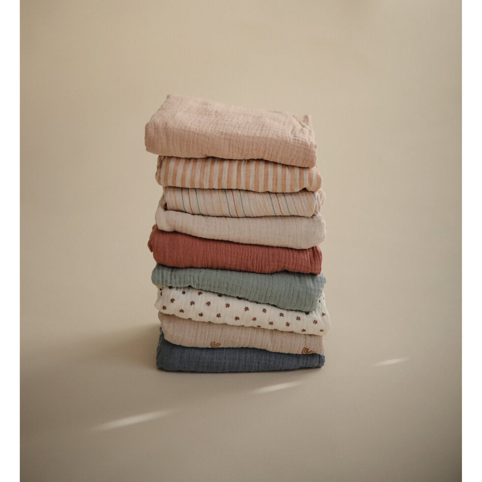 Mushie Changing Pad Cover Retro Stripes - Laadlee