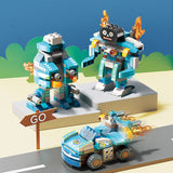 Feelo Racing Police Car Building Blocks Set For Kids - 182pcs