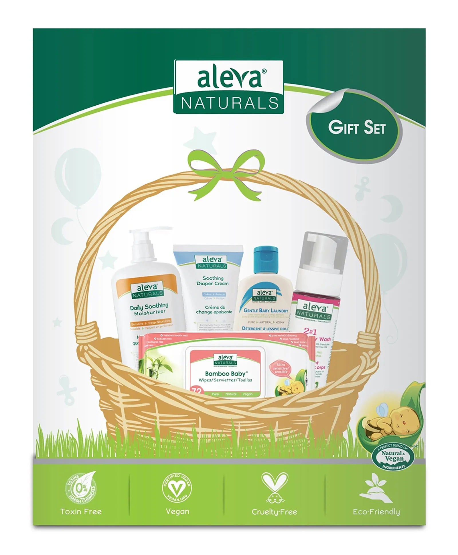 Aleva Naturals Newborn Baby Gift Set - Laadlee