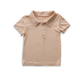 Anvi Baby Bamboo Spandex Polo T-Shirt 2Y-4Y - Coral Peach
