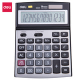 Deli Calculator Metal 14 Digits Silver 39229