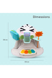 Teknum 2-In-1 Dining Chair, Toddler Play Seat With Pedal Piano - Zebra