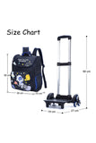 Eazy Kids Astronaut School bag with Universal Trolley - Blue