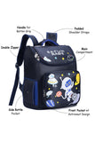 Eazy Kids Astronaut School bag with Universal Trolley - Blue