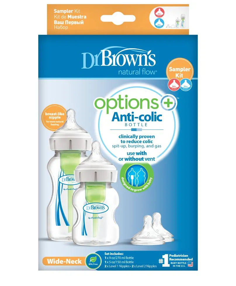 Dr. Brown's PP Wide Neck Options+ Bottle Sampler Kit - Laadlee