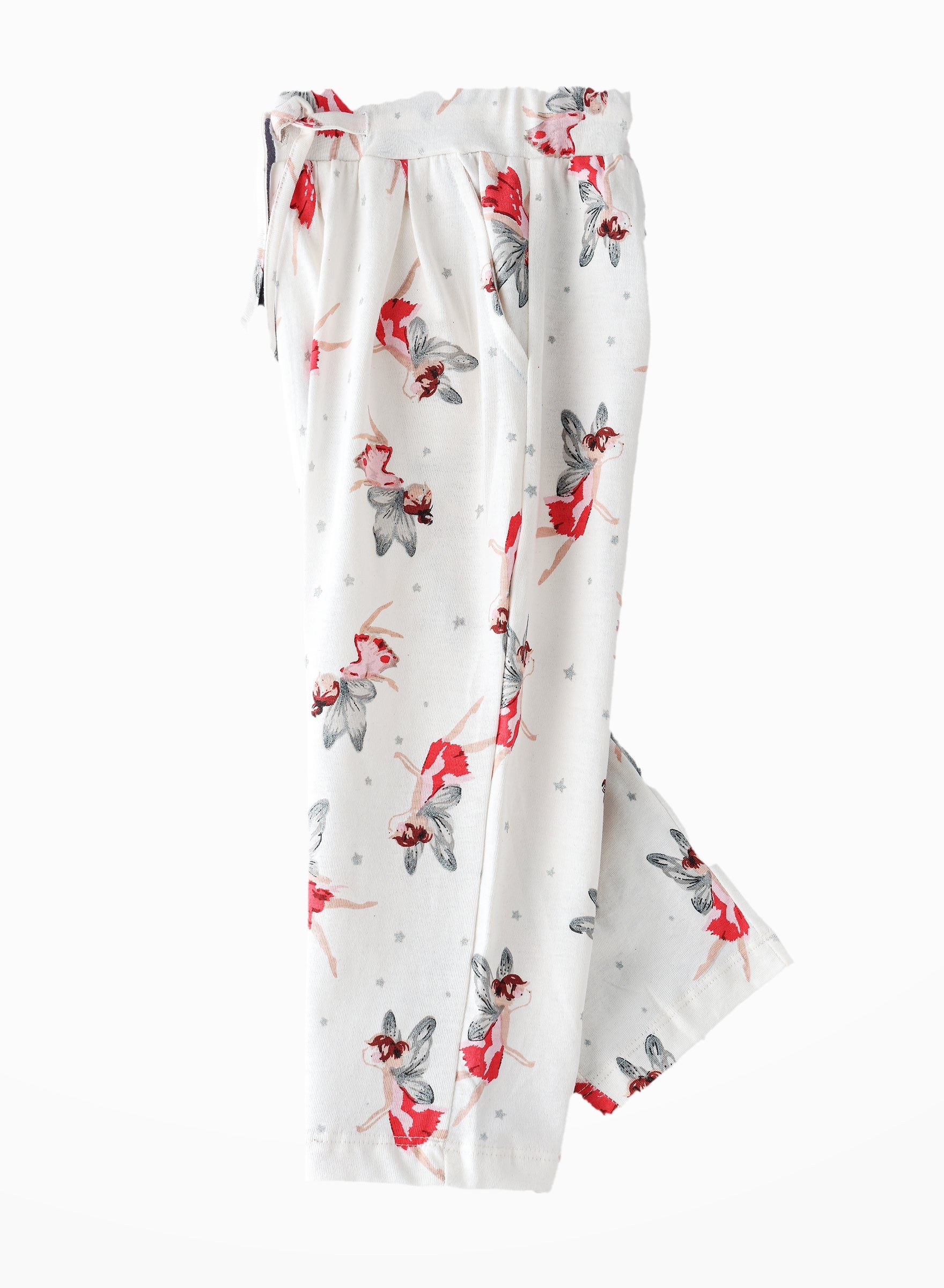 Jelliene All Over Printed Knit Sweat Pants - White Fairy - Laadlee