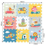 Sunta Transportation & Animals Puzzle Mat - 9Pcs