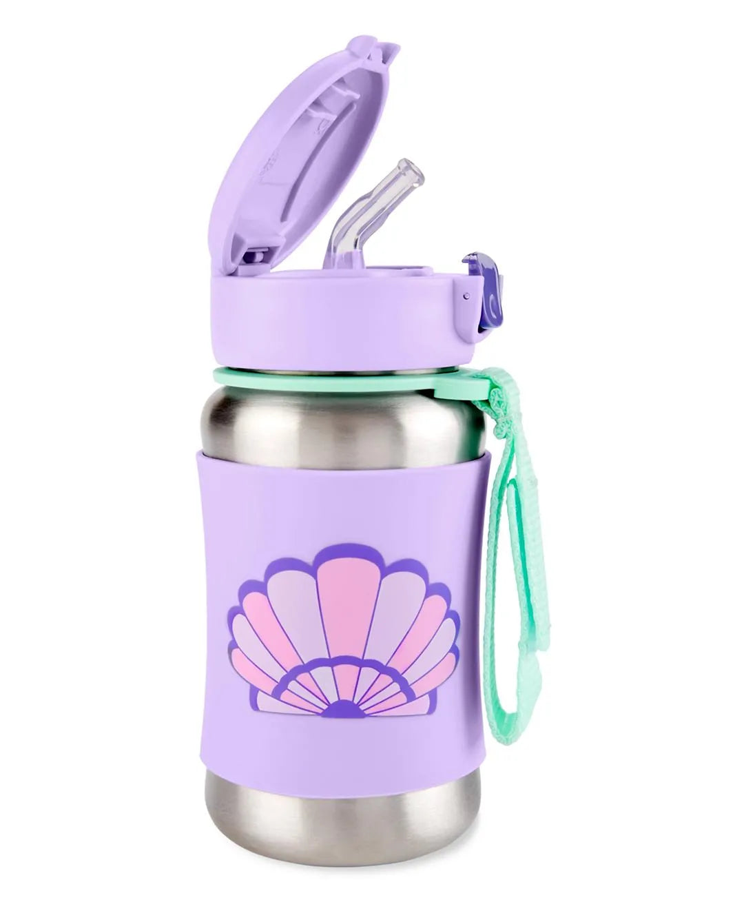 Skip Hop Spark Style Straw Bottle 350ml - Seashell