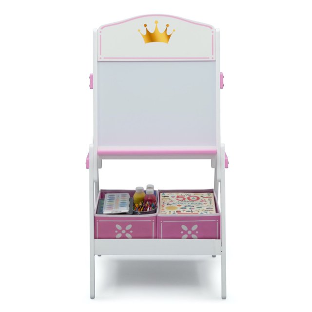 Delta Children Princess Crown Wooden Activity Easel With Storage