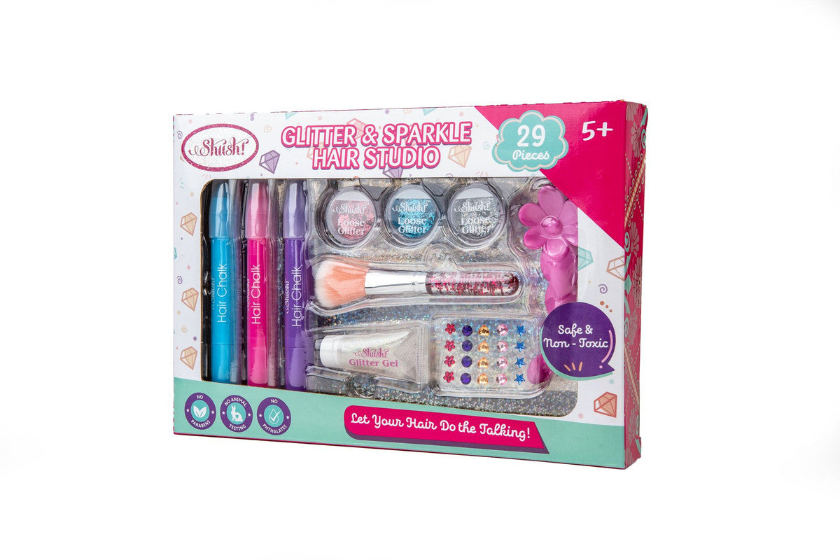 Shush! Glitter & Sparkle Hair Studio Hair Styling Set - Laadlee