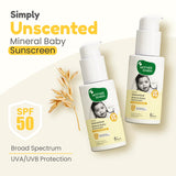 Mother Sparsh Simply Unscented Mineral Baby Sunscreen SPF 50 - 50ml