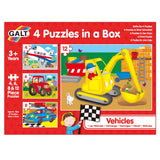 Galt Toys 4 Puzzles In A Box - Vehicles