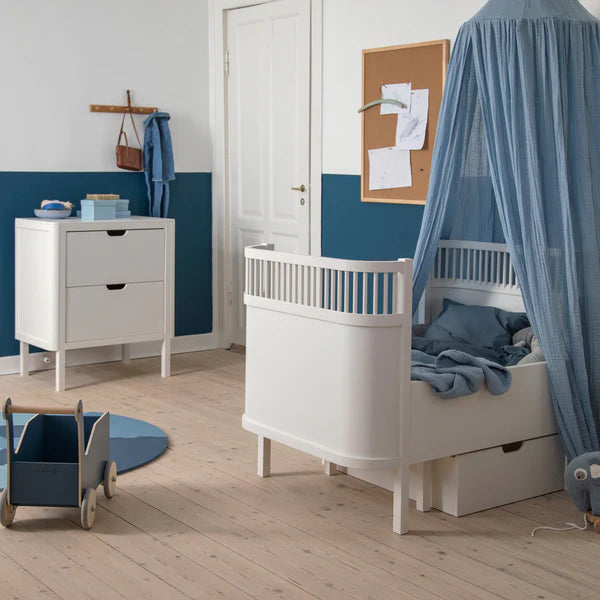 Sebra Baby & Junior Bed - Classic White - Laadlee