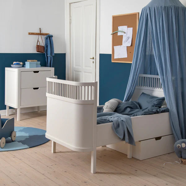 Sebra Baby & Junior Bed - Classic White - Laadlee
