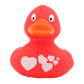 Lilalu Duck With White Hearts - Red