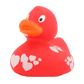 Lilalu Duck With White Hearts - Red