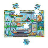 Melissa and Doug Race Track Floor Puzzle & Play Set