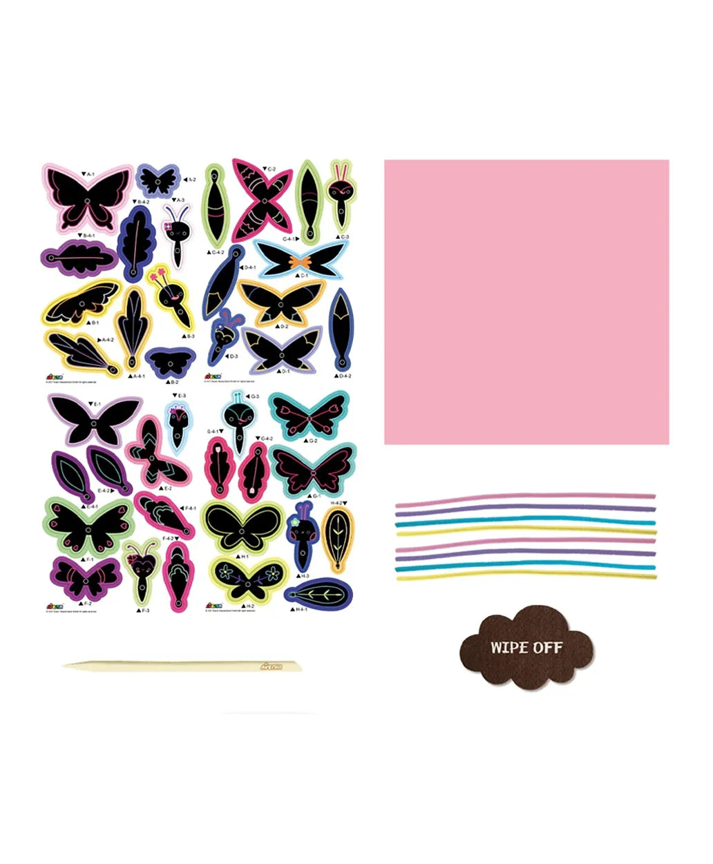 Avenir Scratch Bouquet Kit - Butterfly - Laadlee