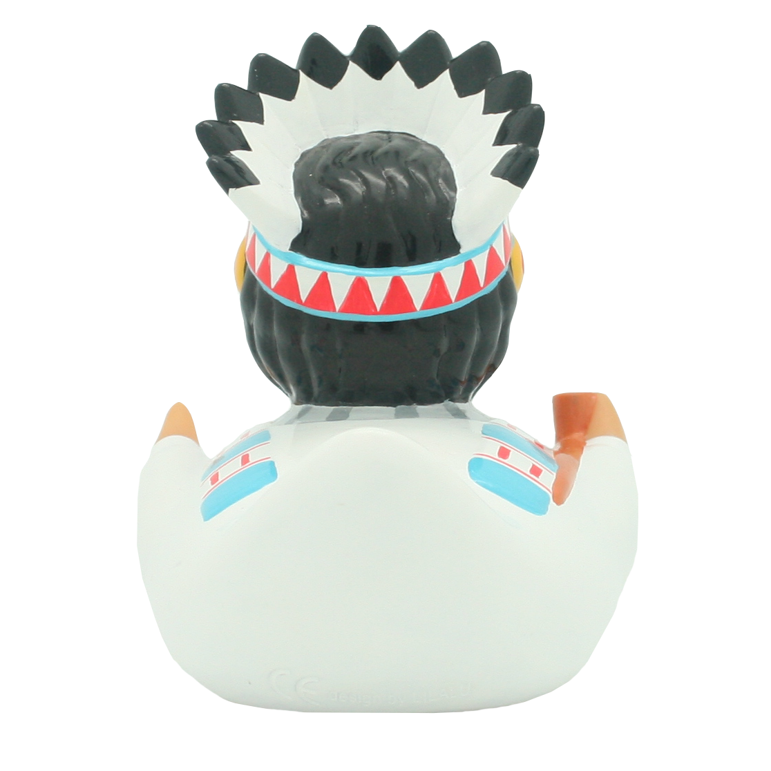 Lilalu Bath Toy Native American Chief Duck - White