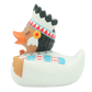 Lilalu Bath Toy Native American Chief Duck - White