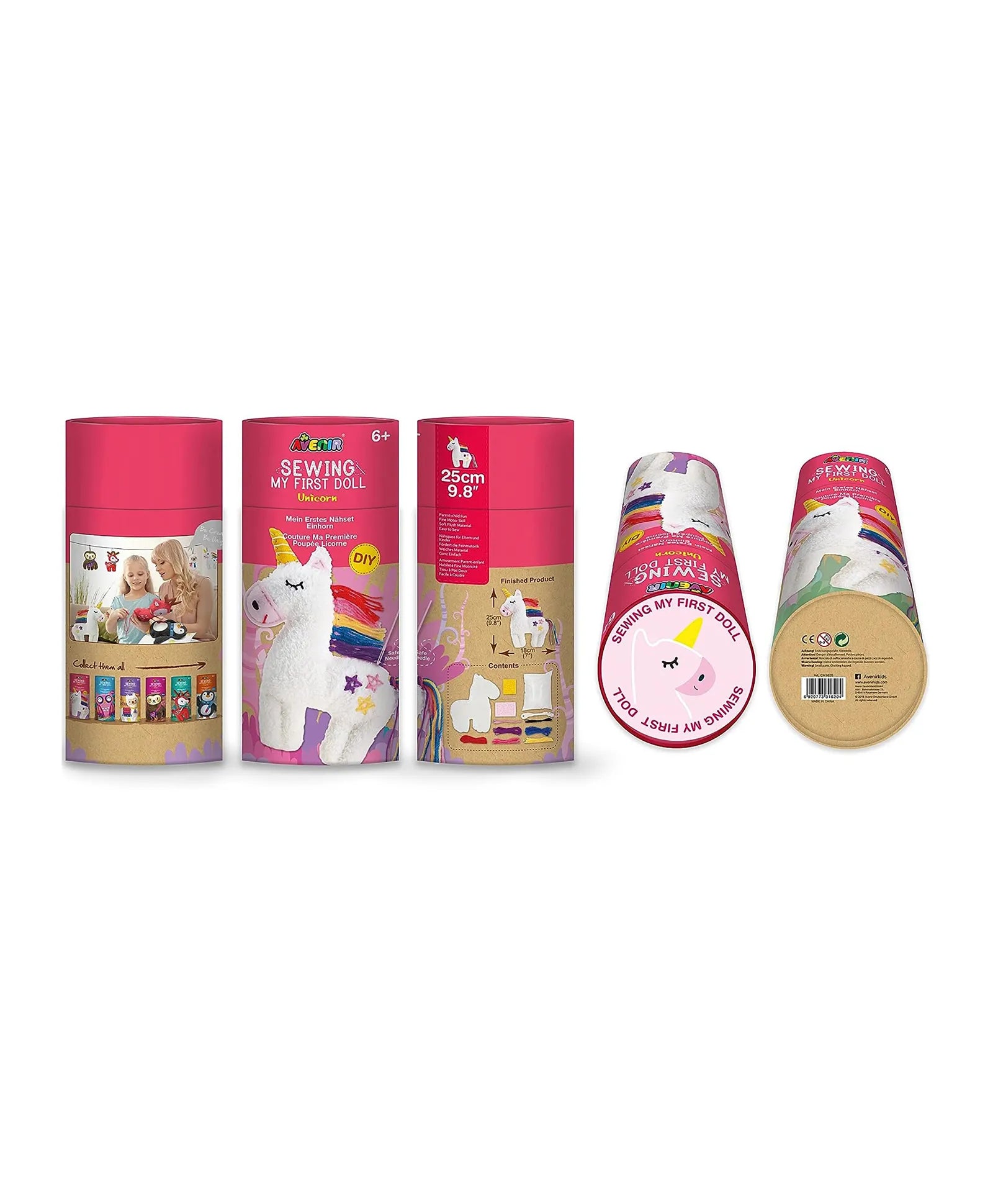 Avenir Sewing My First Doll Kit - Unicorn - Laadlee