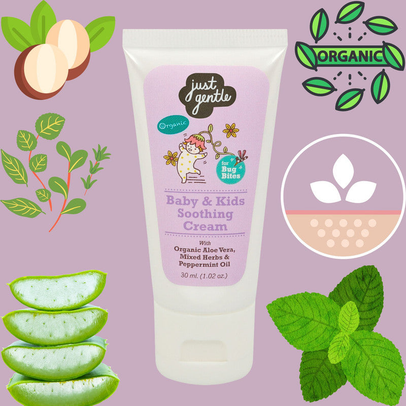 Just Gentle Baby & Kids Soothing Cream - 30ml - Laadlee