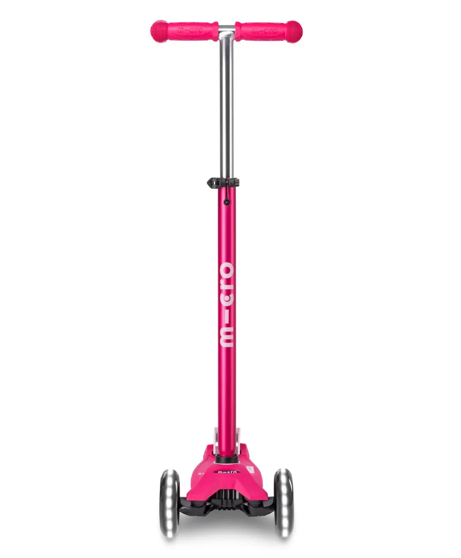 Micro Maxi Deluxe Scooter with LED Wheels - Pink - Laadlee