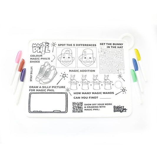 Babies Basic Colouring Mat with Pens And Travel Case - Magic Phil