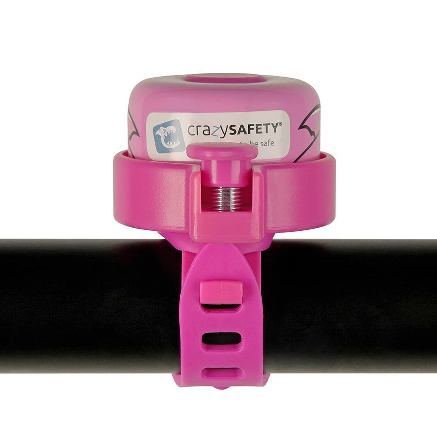 Crazy Safety Bicycle Bell Shark - Pink - Laadlee
