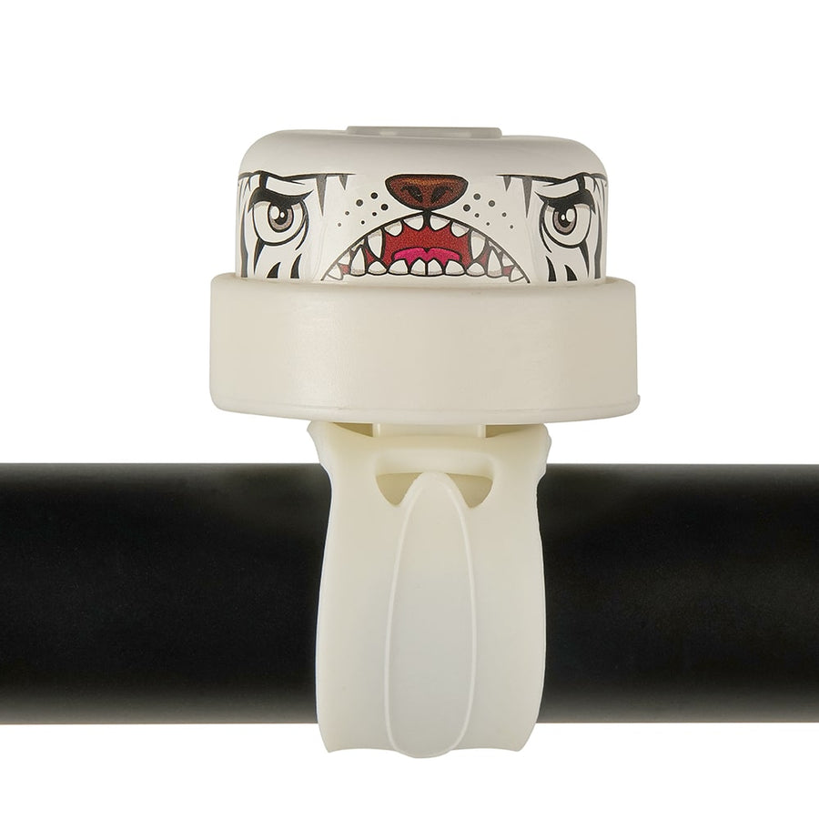 Crazy Safety Bicycle Bell Tiger - White - Laadlee