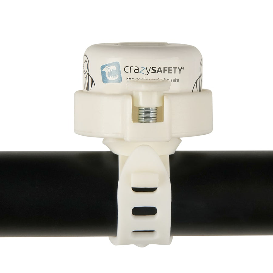 Crazy Safety Bicycle Bell Tiger - White - Laadlee