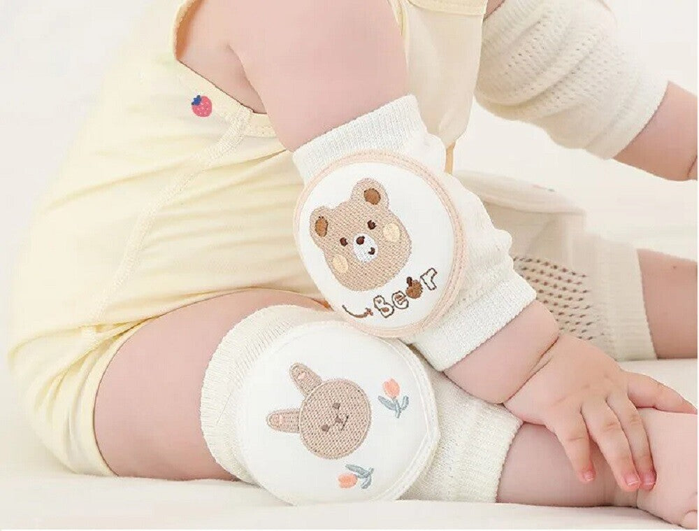 Pikkaboo Soft Crawl Baby Knee Pad - Bear