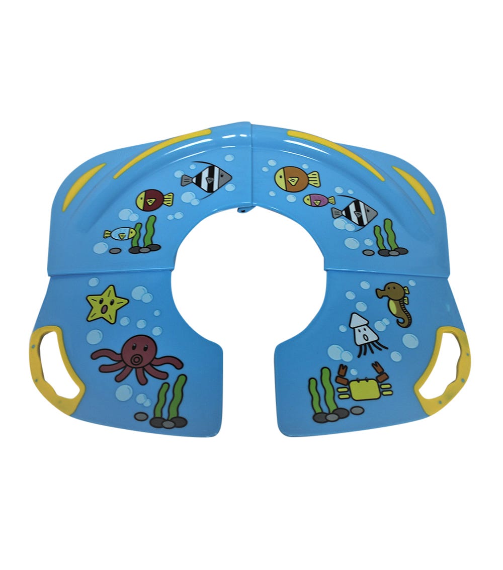 Karibu Baby Folding Potty Seat with Non- Slip - Blue - Laadlee